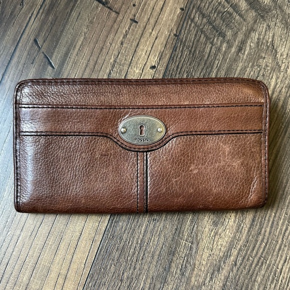 Fossil Handbags - Fossil Leather Zip Around Wallet